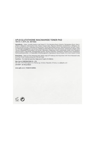 Aplb Glutathione Niacinamide Tonik Pedi 60 Adet