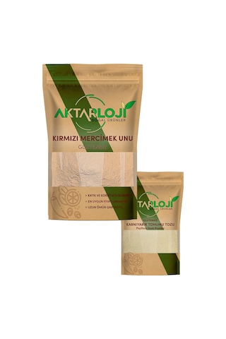 Glutensiz Mercimek Ekmeği Seti 2 Kg Kırmızı Mercimek Unu + 50 Gr Karnıyarık Tohumu Tozu 1. Kalite