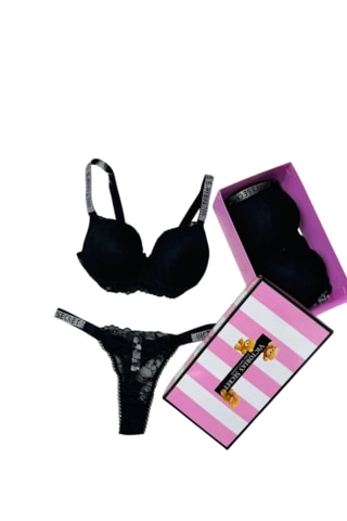 Victoria's Secret Victoria"s Secret Pusch Up Set Alt Üst Dolgulu Sütyen Ve Külot Takım 2"li Set Siyah