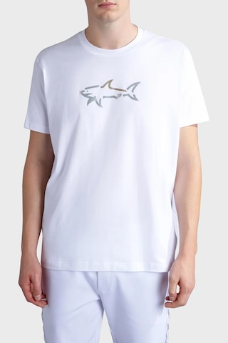 Paul & Shark Erkek T Shirt 24411085 010 Beyaz Beyaz