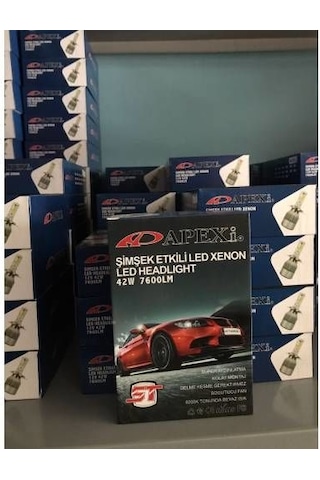 H4 Led Zenon. Şimşek Etkili Led Xenon Uzun Kisa 10800 Lümen