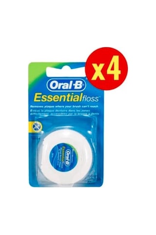 Oral-B Essential Floss Nane Aromalı Mumlu Diş İpi 50 M x 4 Paket
