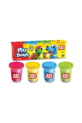 03280 , Art Craft 4'lü Oyun Hamuru 224 Gr / +2 Yaş Çok Renkli