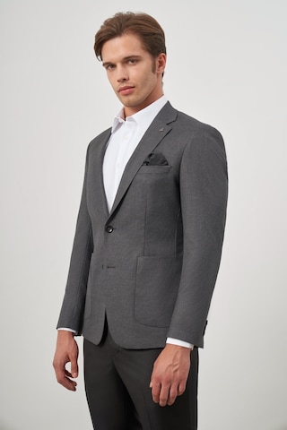 İmza Koyu Antrasit Kazayağı Desen Bez Ayağı Mono Yaka Tam Astar Çift Yırtmaç 2 Düğme 6 Drop Slim Fit Classic Ceket 1002245106 Koyu Antrasit