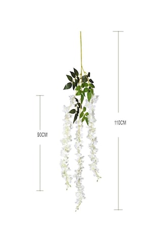 Yapay Çiçek Sarkan 3 Dallı Akasya 90cm Beyaz Diğer