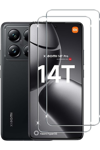 Xiaomi Mi 14t Pro Kılıf Korumalı Silikon + Ekran Koruyucu Cam Set