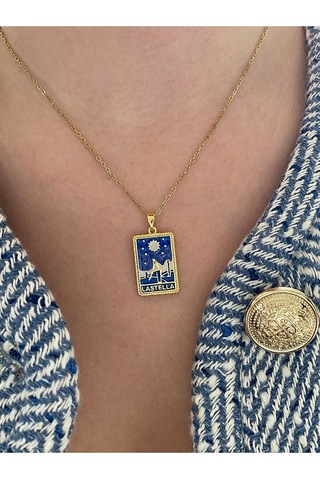 Vıp Seri - Lastella Güneş Paslanmaz Çelik Kararmaz Kadın Kolye Altın