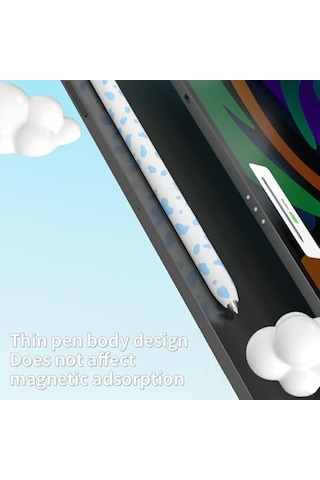 Galaxy Tab S Pen Kılıf Pastel Benek Desenli Silikon Mor