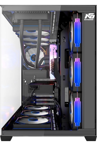 Alpha Elite 7x Argb Fan Kumanda Ve Kontrolcü Atx Boş Bilgisayar Kasası Siyah