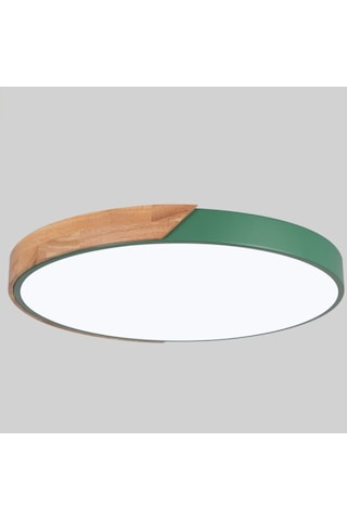 Ahşap Yuvarlak Tavan Lambası, 3 Renkli Işık For 23cm Diğer Diğer