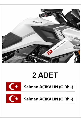 Kan Grubu Sticker, Türk Bayraklı Kan Grubu Sticker, Araba Oto Motosiklet Karavan Sticker 02523 25x3 Cm