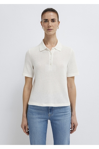 Mavi - Örme Ekru Polo Tişört. 1614311-70057