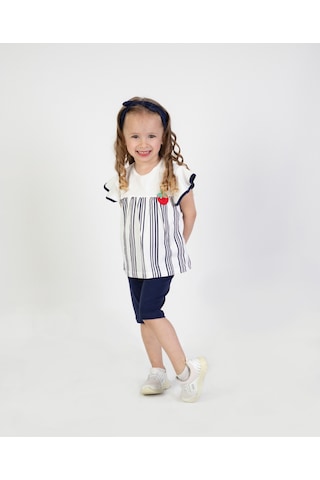 Harika Kids Kız Bebek Kaprili Kısa Kollu Karpuz Kol Bandanalı Yazlık Basic Alt-üst Takım 6-24 Ay 001