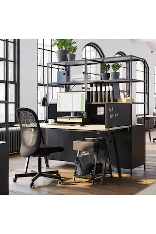 Ikea Flıntan Çalışma Sandalyesi, Siyah, Kolçaksız