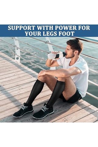 Ranyeek Bakır Kompresyon Çorapları 3 Adet 15-20 Mmhg: Spor, Yürüyüş, Uzun Ayakta Çalışma İçin Kan Akışını Artırır, Yorgunluğu Azaltır - Unisex Çok Renkli