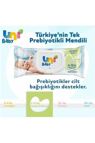 Uni Baby Hassas Dokunuş 3'lü 156 Yaprak Islak Mendil