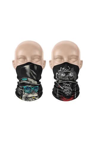 Dair 2'li Set Boyunluk Bandana Outdoor Balaklava Yüz Maskesi Kafa Bandı