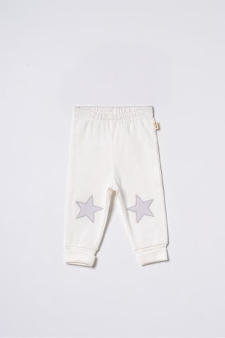 Babycosy Organic Wear %100 Organik Pamuk,2 Li Bebek Patikli Alt,pijama Seti Yıldız Detaylı,bebek Ve Yenidoğan Serisi Gri