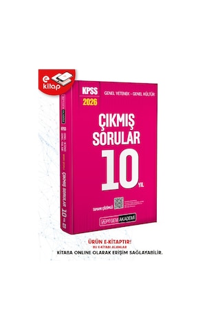 2026 Kpss Genel Yetenek Genel Kültür Tamamı Çözümlü Çıkmış Sorular 10 Yıl E-kitap