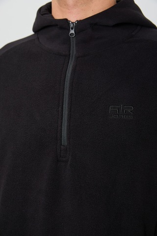 Tommy Life Ruby Siyah Standart Kalıp Polar Erkek Sweatshirt - 88300 Siyah