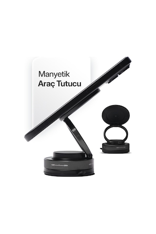 Powerway Tt77 Manyetik Araç İçi Telefon Tutucu Katlanabilir 360 Siyah