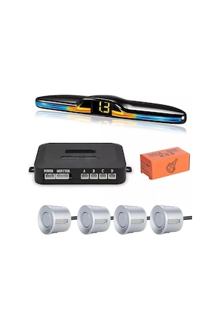 Techmaster Ps01 Renk Değiştiren Ekranlı Araç Sesli Park Sensörü Gümüş 22 MM
