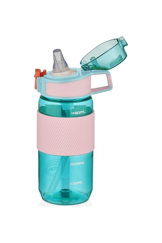 Tkk 500 Ml Yeşil Silikon Pipetli Tritan Suluk Matara - Çocuk, Yetişkin Için Uygun