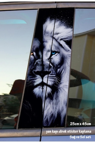 Aslan Oto Folyo Baskı Kaplama Araba Kapı Sticker Set Aslan Oto Folyo Baskı Kaplama Araba Kapı Sticker Set