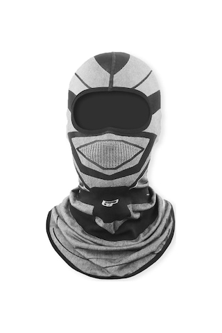 Gp Kompozit Motorcu Balaklava Maske Seti 1 Adet Kışlık + 1 Adet Kışlık Siyah - Gri