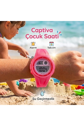 Captiva Alarmlı Kronometreli Çocuk Kol Saati Pembe