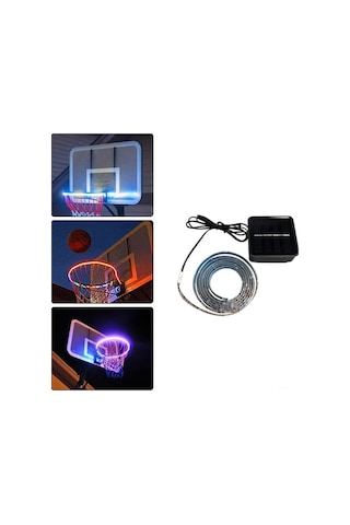 Trendooze Şerit Potası Led Led Lamba Işığı Işığı Güneş Güneş Enerjili Enerjili Çerçeve Basketbol Ge