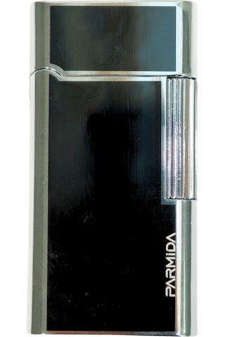 Parmida Soft Flame Siyah Gümüş Metal Puro Çakmağı - Tr9542