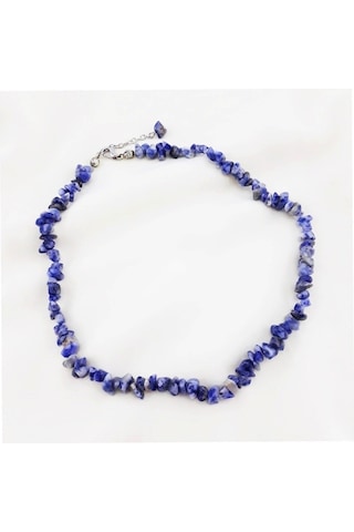 Sodalit Doğal Taş Kadın Kolye Beyaz