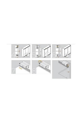 Indaux Sürgülü Gardırop Ön Dış Kapak Taşıyıcı 2Li Teker