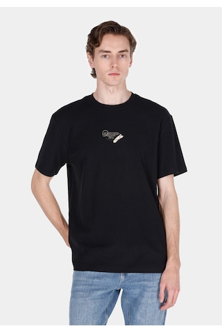 Colin's Colins Comfort Fit Yuvarlak Yaka Jakarlı Erkek Siyah Kısa Kol Tişört Cl1072852 Cl1072852 Q1.v1 Blk Siyah