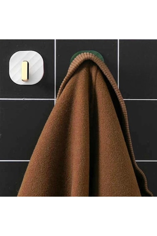 2li Yapışkanlı Retro Askılık Dolap Kapak Kulpu Beyaz Renkli