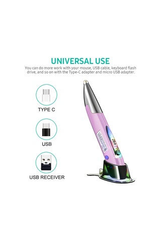 Maiyame 2.4ghz Kablosuz Şarj Edilebilir Optik Kalem - Solak Ve Sağlak Kullanıma Uygun, 1600 Dpı, 10m Menzil, 4 Tuşlu Optik