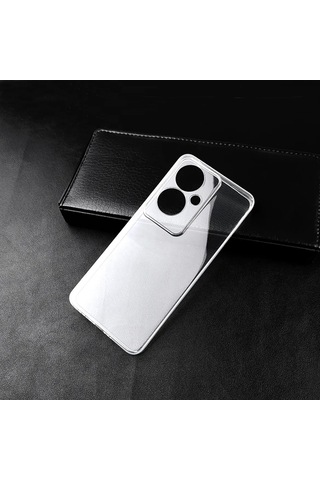 Oppo Reno 11f Kılıf Kamera Korumalı Silikon Şeffaf Arka Kapak