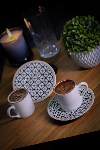 Beste 12 Parça 6 Kişilik Porselen Kahve Fincan Takımı