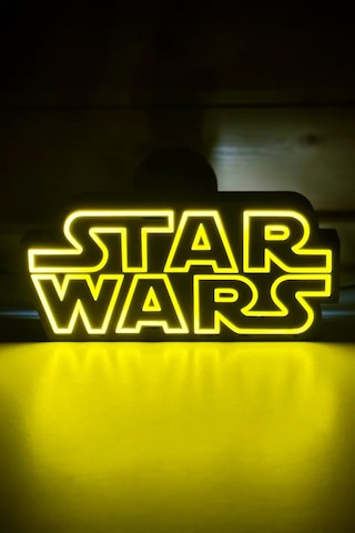 Gri Renkli Star Wars Temalı Dekoratif Led Aydınlatma Çok Renkli