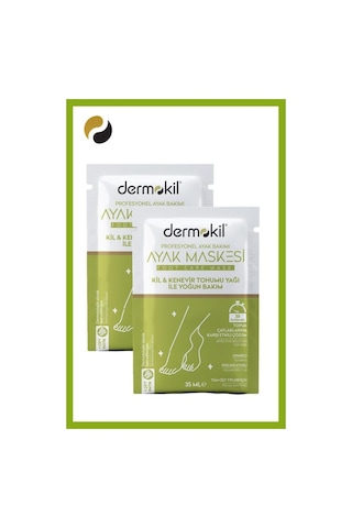 Dermokil Kil ve Kenevir Yağlı Peeling Etkili Ayak Maskesi 2 x 35 ML