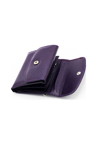 Westpolo Hakiki Deri Kadın Cüzdan - Mor
