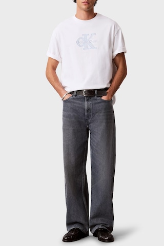 Calvin Klein Erkek T Shirt Lv04rf819g Yaf Beyaz Beyaz