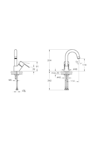 Artema A42584 Win S Döner Borulu Lavabo Bataryası