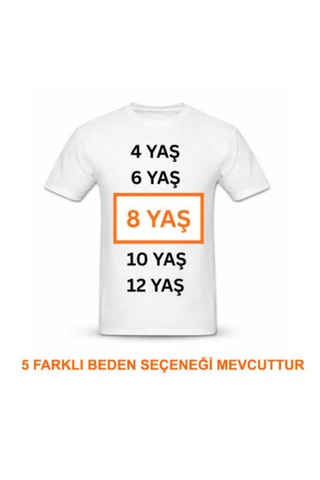 Printo Kişiye Özel Fotoğraflı Çocuk Tişört Fotoğraf Baskılı Tişört Özel Tasarım Tişört Beyaz