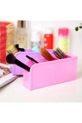 Willowhaven 2 Adet Çok Fonksiyonlu 4 Izgara Masaüstü Kalemlik Ofis Okul Plastik Kutu Masa Kalem Organizatör Mavi Mavi