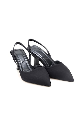 Papuçcity Hco 03176 Kadın Stiletto Arkası Açık Ayakkabı siyah