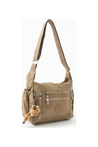 Baginn Klinkır Hafif Yağmur Geçirmez Kadın Postacı Çanta Çok Cepli 30 20 Cm Omuz Çantası 571 Collection Vizon