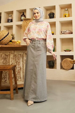 Neways 2269-Denim Etek Gri