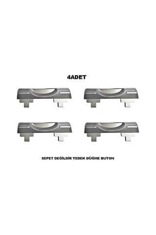 Motek Çamaşır Sepeti Yedek Açma Kapama Buton,düğme 40lt-80lt 4 Adet Genel
